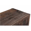 Pemberly Row 6-Door Solid Wood Sideboard in Dark Brown/Black