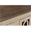 Pemberly Row Traditional 4-Door Carved Solid Wood Sideboard in White