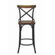 Pemberly Row Solid Wood Bar Stools (Set of 2) in Brown/Black