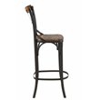 Pemberly Row Solid Wood Bar Stools (Set of 2) in Brown/Black