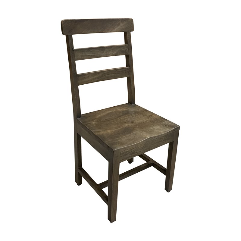 Pemberly Row Solid Wood Dining Chairs (Set of 2) in Dark Brown