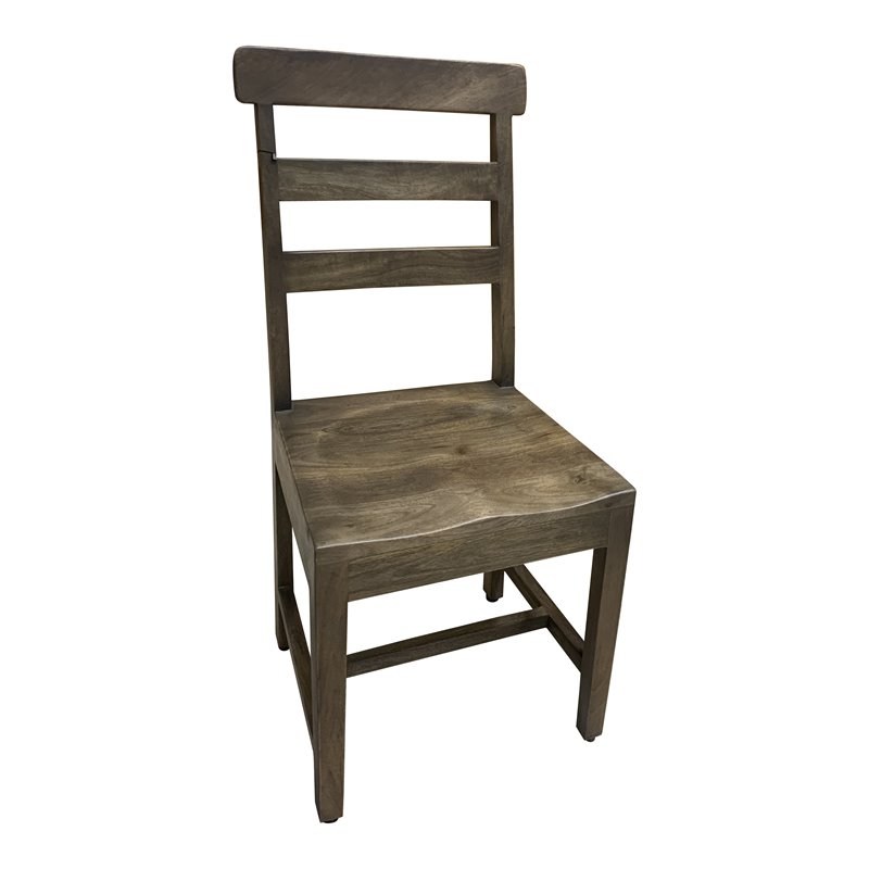 Pemberly Row Solid Wood Dining Chairs (Set of 2) in Dark Brown