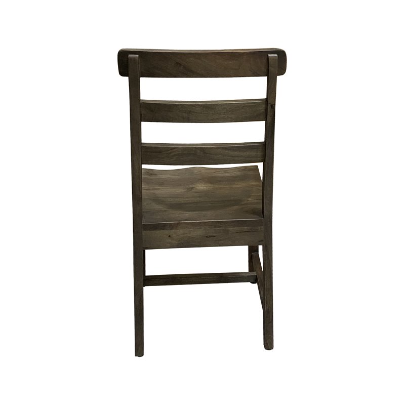 Pemberly Row Solid Wood Dining Chairs (Set of 2) in Dark Brown