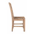 Pemberly Row Farmhouse Solid Wood Dining Chairs in Brown (Set of 2)