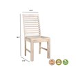 Pemberly Row Farmhouse Solid Wood Dining Chairs in White (Set of 2)