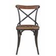 Pemberly Row Solid Wood Dining Chairs (Set of 2) in Brown/Black