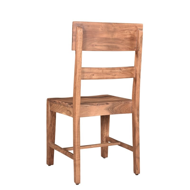 Pemberly Row Mid-Century Solid Wood Dining Chairs (Set of 2) in Brown