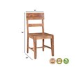 Pemberly Row Mid-Century Solid Wood Dining Chairs (Set of 2) in Brown