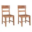 Pemberly Row Mid-Century Solid Wood Dining Chairs (Set of 2) in Brown