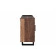 Pemberly Row 4-Door Solid Wood Sideboard in Dark Brown/Black