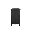 Pemberly Row 6-drawer 2-Door Carved Solid Wood Sideboard in Black
