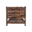 Pemberly Row Live Edge Solid Wood Queen Panel Bed in Dark Brown