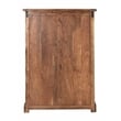 Pemberly Row 5-drawer Live Edge Solid Wood Chest in Dark Brown