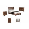 Pemberly Row 5-drawer Live Edge Solid Wood Chest in Dark Brown