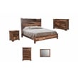 Pemberly Row 5-drawer Live Edge Solid Wood Chest in Dark Brown