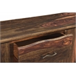 Pemberly Row 3-drawer 4-Door Live Edge Solid Wood Sideboard in Dark Brown