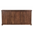 Pemberly Row 3-drawer 4-Door Live Edge Solid Wood Sideboard in Dark Brown