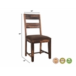 Pemberly Row Solid Wood Dining Chairs (Set of 2) in Dark Brown