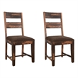 Pemberly Row Solid Wood Dining Chairs (Set of 2) in Dark Brown
