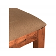 Pemberly Row Upholstered Solid Wood Dining Chairs (Set of 2) in Brown