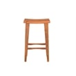 Pemberly Row Mid-Century Solid Wood Bar Stool in Brown Finish