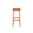 Pemberly Row Mid-Century Solid Wood Bar Stool in Brown Finish