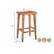 Pemberly Row Mid-Century Solid Wood Bar Stool in Brown Finish