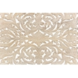 Pemberly Row Floral Carved Solid Wood Queen Panel Bed in White