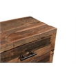 Pemberly Row 3-drawer Solid Wood Nightstand in Dark Brown/Black