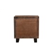Pemberly Row 3-drawer Solid Wood Nightstand in Dark Brown/Black