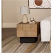 Pemberly Row Contemporary Solid Wood Square End Table in Brown