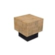 Pemberly Row Contemporary Solid Wood Square End Table in Brown