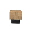 Pemberly Row Contemporary Solid Wood Square End Table in Brown