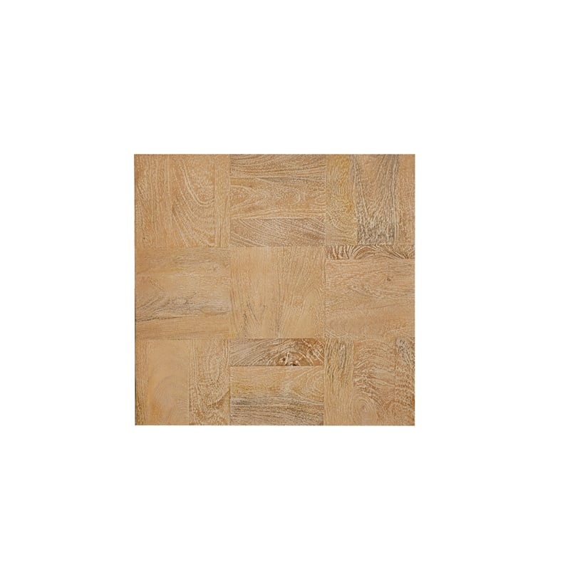 Pemberly Row Contemporary Solid Wood Square End Table in Brown