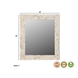 Pemberly Row Chevron Solid Wood Accent Mirror in White Multicolor