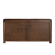 Pemberly Row Farmhouse 4-Door Solid Wood Sideboard in Dark Brown