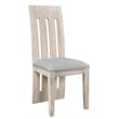 Pemberly Row Upholstered Solid Wood Dining Chairs (Set of 2) in White