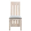 Pemberly Row Upholstered Solid Wood Dining Chairs (Set of 2) in White