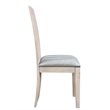 Pemberly Row Upholstered Solid Wood Dining Chairs (Set of 2) in White