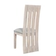 Pemberly Row Upholstered Solid Wood Dining Chairs (Set of 2) in White