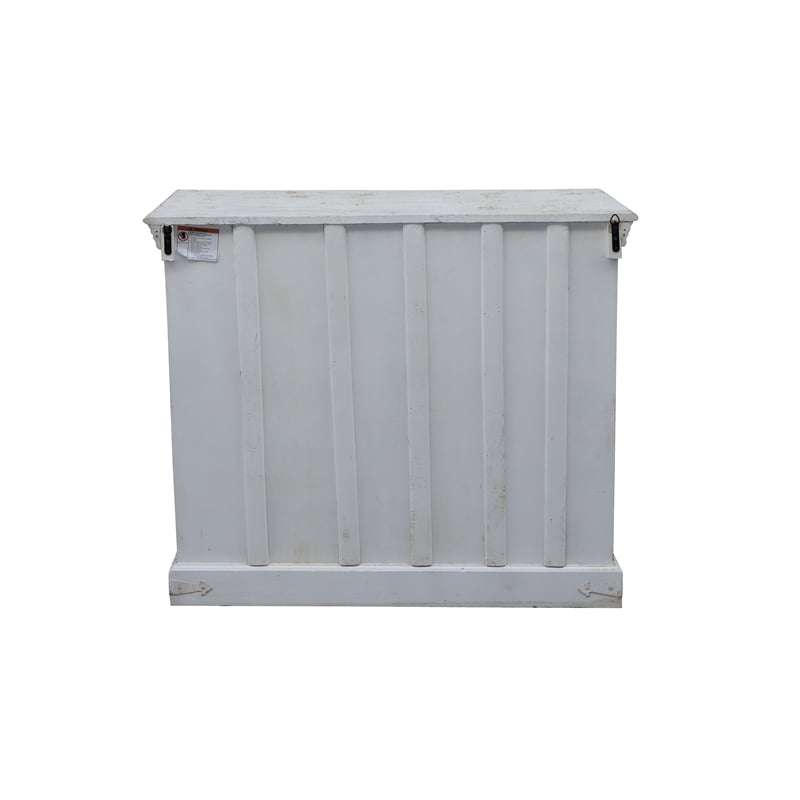 Pemberly Row Farmhouse 2-Door Solid Wood Sideboard in White Finish