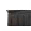 Pemberly Row Farmhouse Solid Wood Queen Panel Bed in Dark Brown