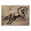 Pemberly Row Farmhouse Solid Wood Inlay Wall Art in Brown/Black