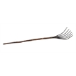 Pemberly Row Solid Wood and Metal Decorative Rake in Brown/Black