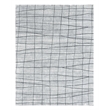 Pemberly Row 5' x 8' Abstract Wool Area Rug in White/Dark Gray