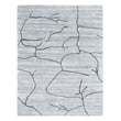 Pemberly Row 5' x 8' Abstract Wool Area Rug in White/Dark Gray