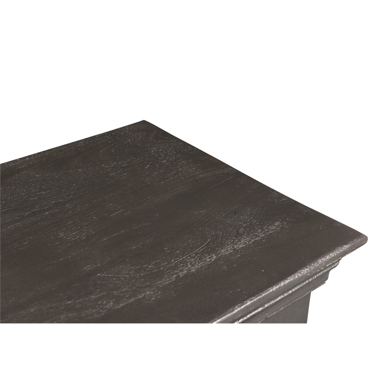 Pemberly Row Farmhouse 7-drawer Solid Wood Dresser in Dark Brown