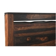 Pemberly Row Live Edge Solid Wood King Panel Bed in Dark Brown