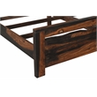 Pemberly Row Live Edge Solid Wood King Panel Bed in Dark Brown