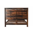 Pemberly Row Live Edge Solid Wood King Panel Bed in Dark Brown